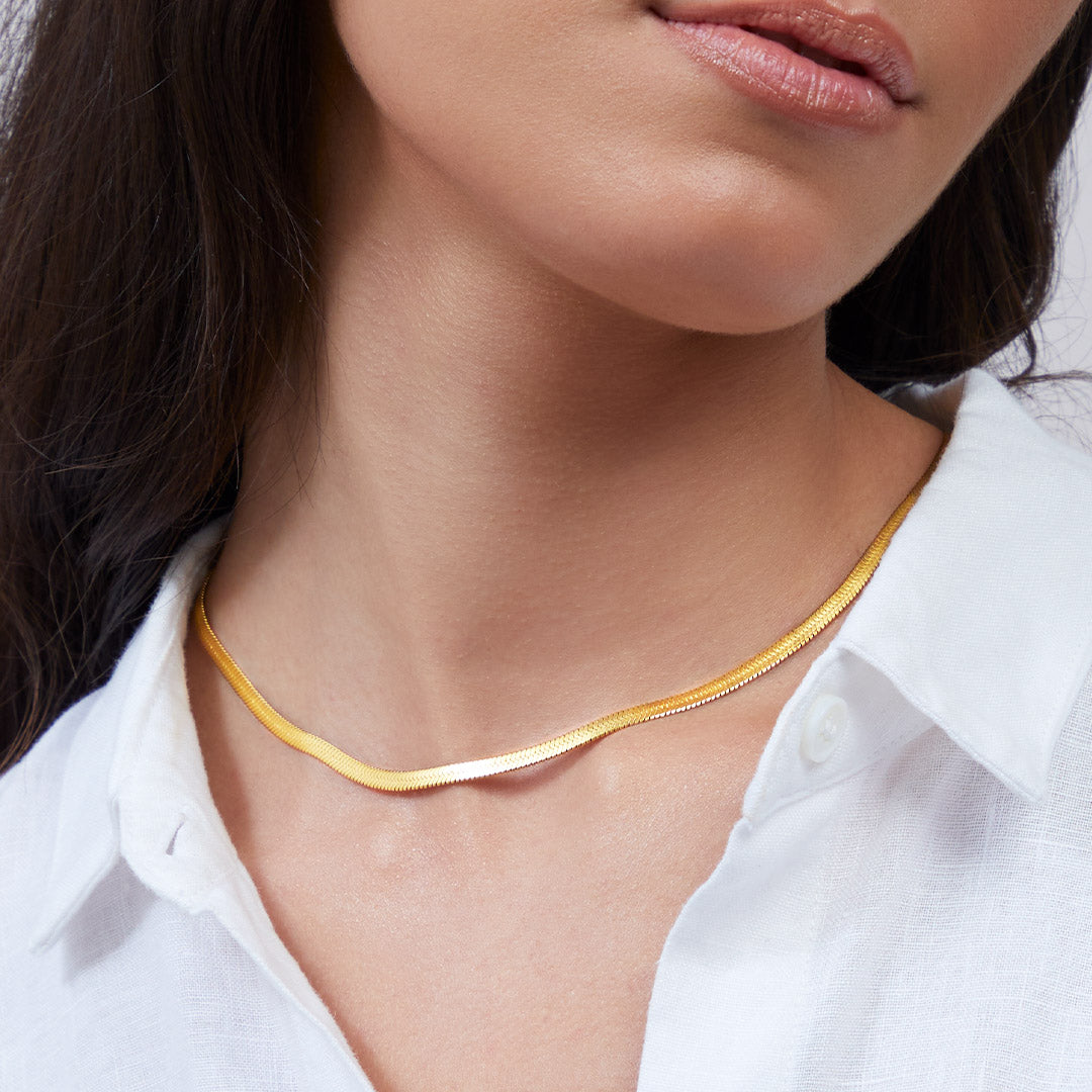 Herringbone & Paperclip Chain Set