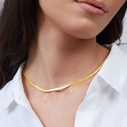 Herringbone & Paperclip Chain Set