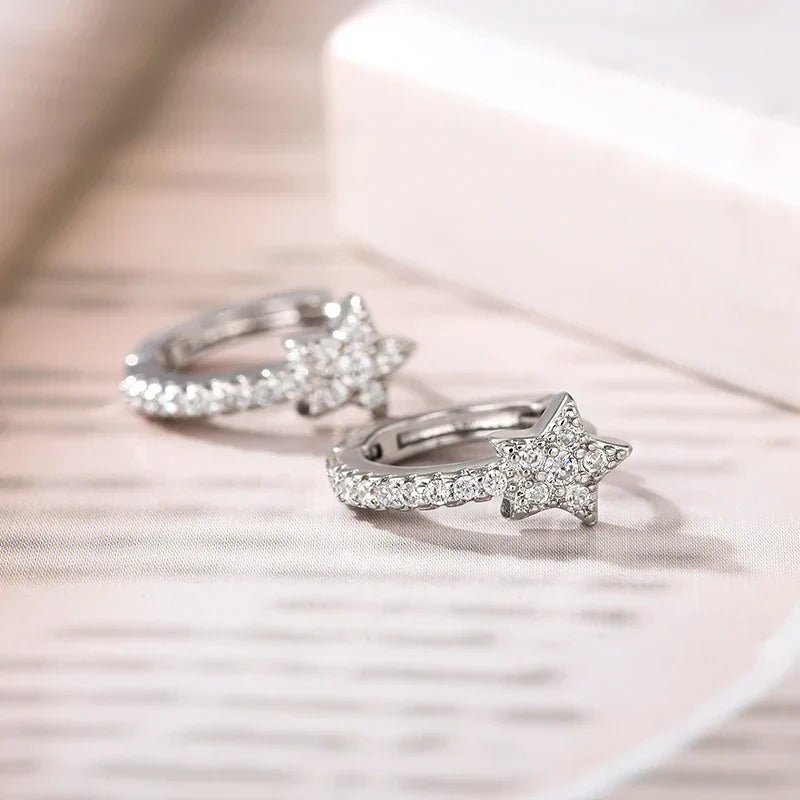 Elyse Star Hoop Earrings