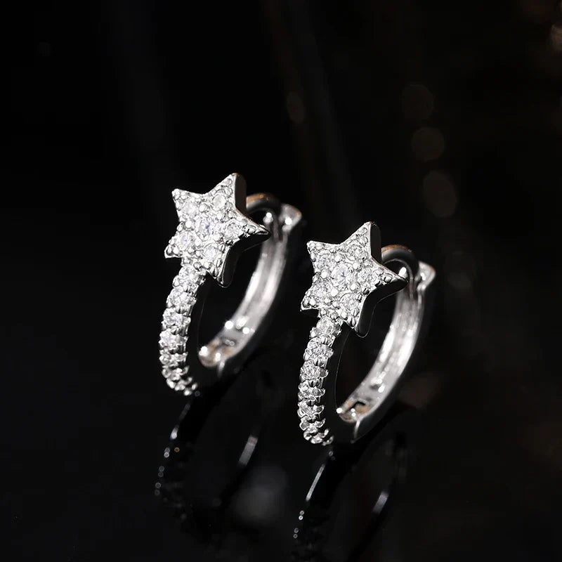 Elyse Star Hoop Earrings