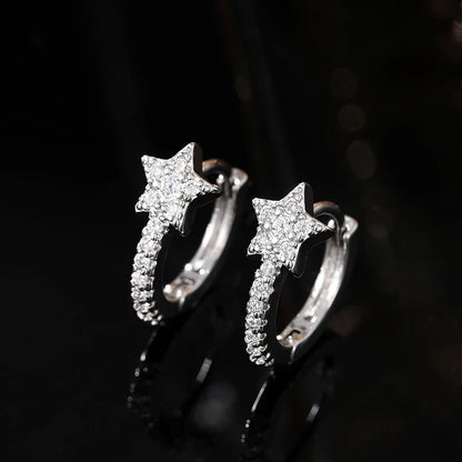 Elyse Star Hoop Earrings