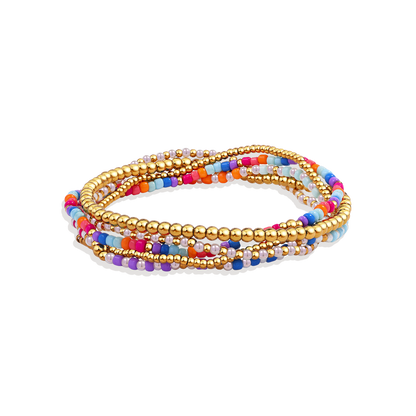 Summer Beaded Bracelet Stacking Set