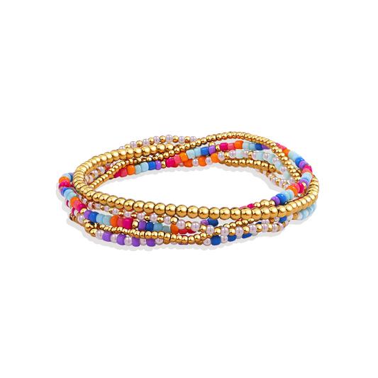 Summer Beaded Bracelet Stacking Set