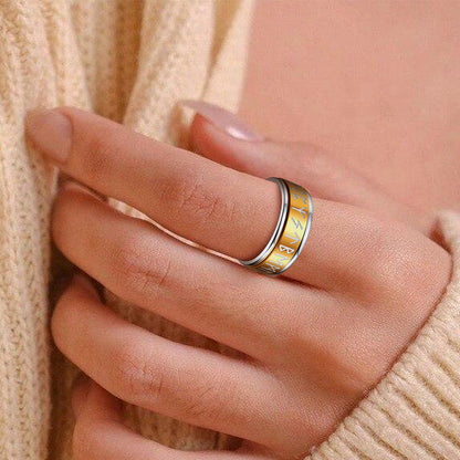 Anillo vintage de runas nórdicas para hombre
