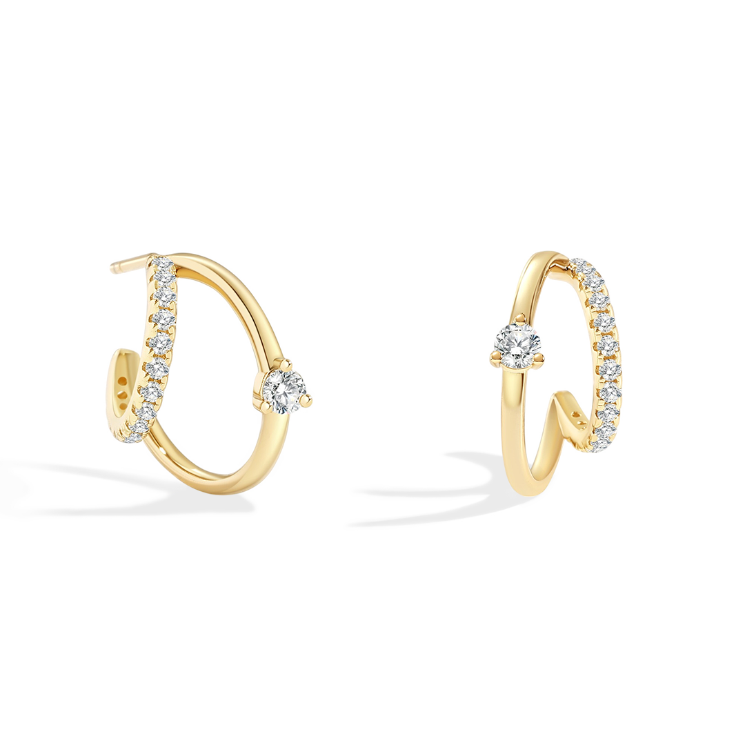 Crystal Double Hoop Earrings