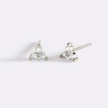 Trinity Birthstone Stud Earrings