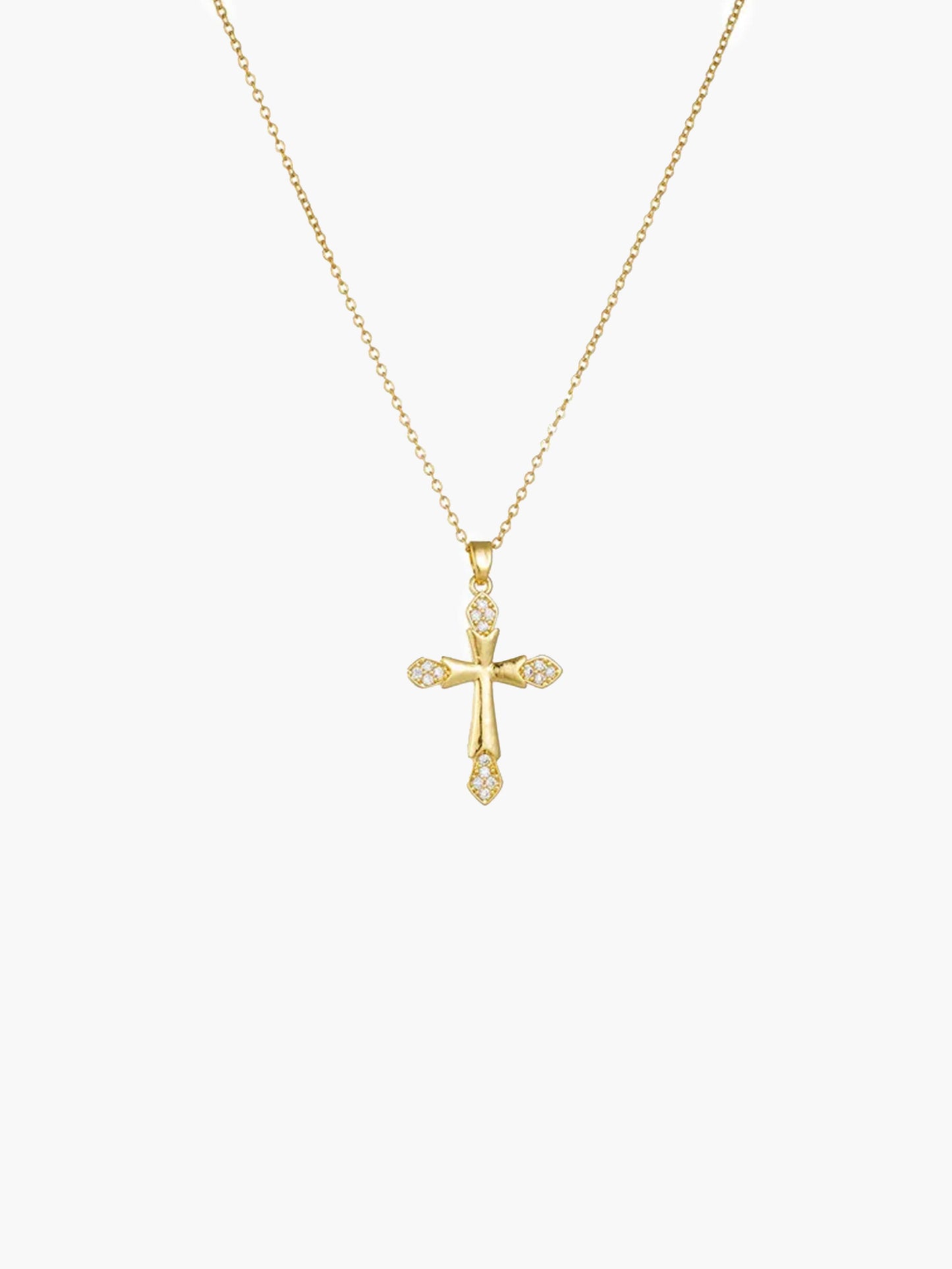 Lucy Zircon Cross Pendant Necklace