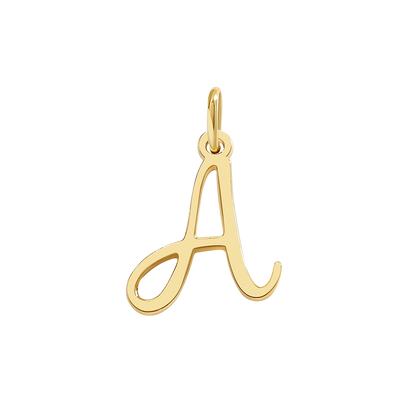 Cursive Initial Charm – Gold