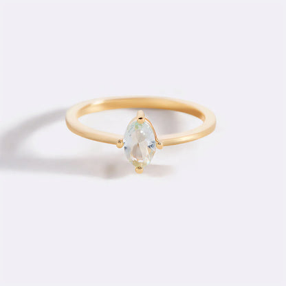 Birthstone Marquis-Cut Ring