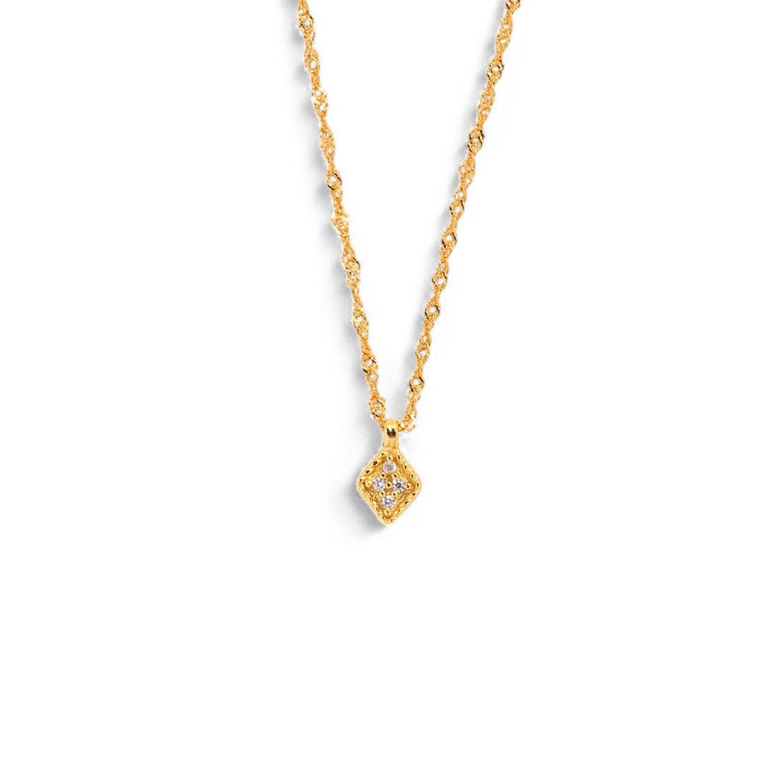 Dainty Birthstone Kite Necklace