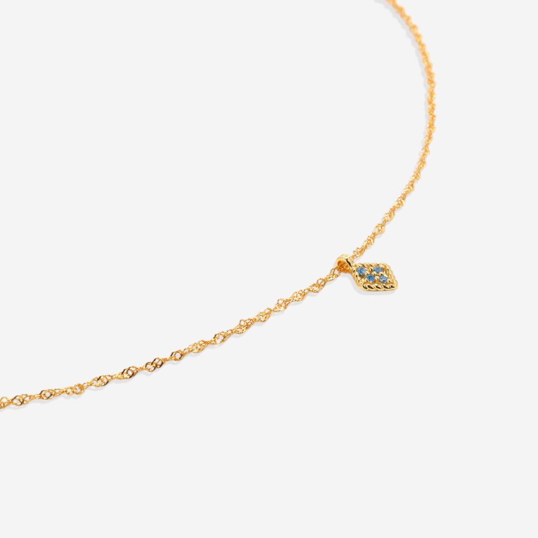 Dainty Birthstone Kite Necklace
