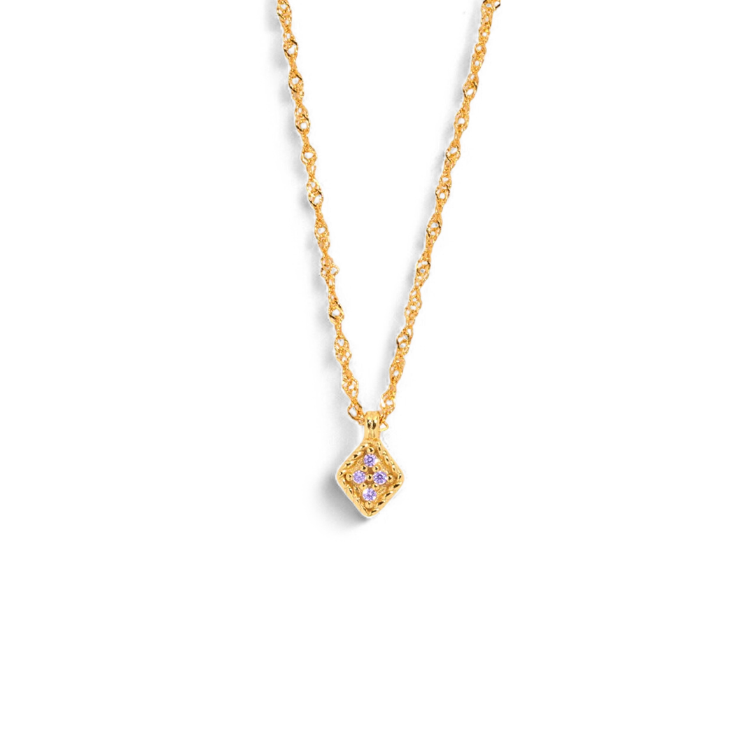 Dainty Birthstone Kite Necklace