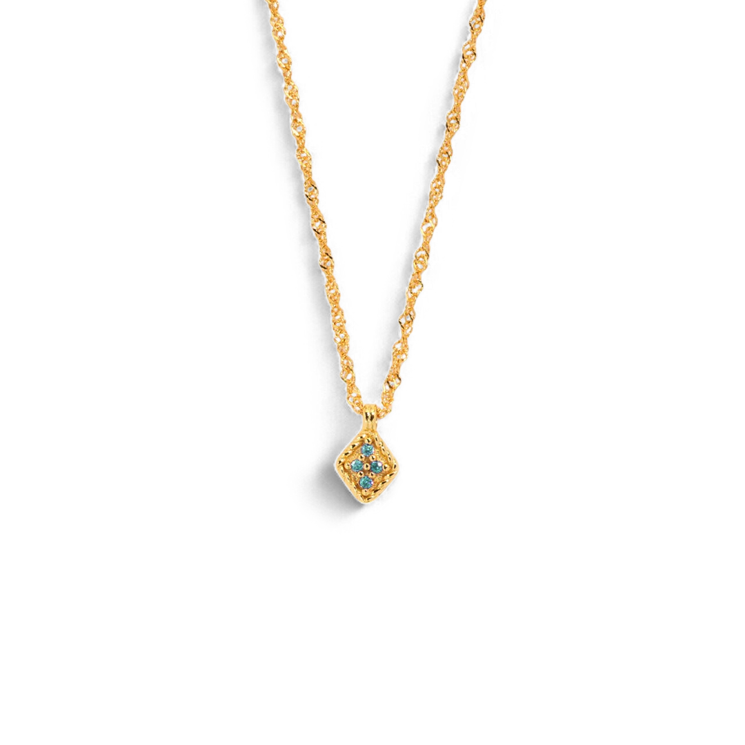 Dainty Birthstone Kite Necklace