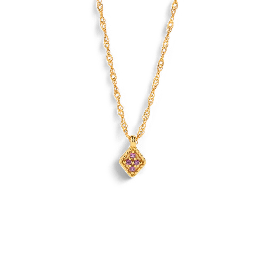 Dainty Birthstone Kite Necklace