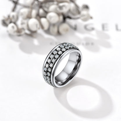 Anillo de circonita cúbica Trivora