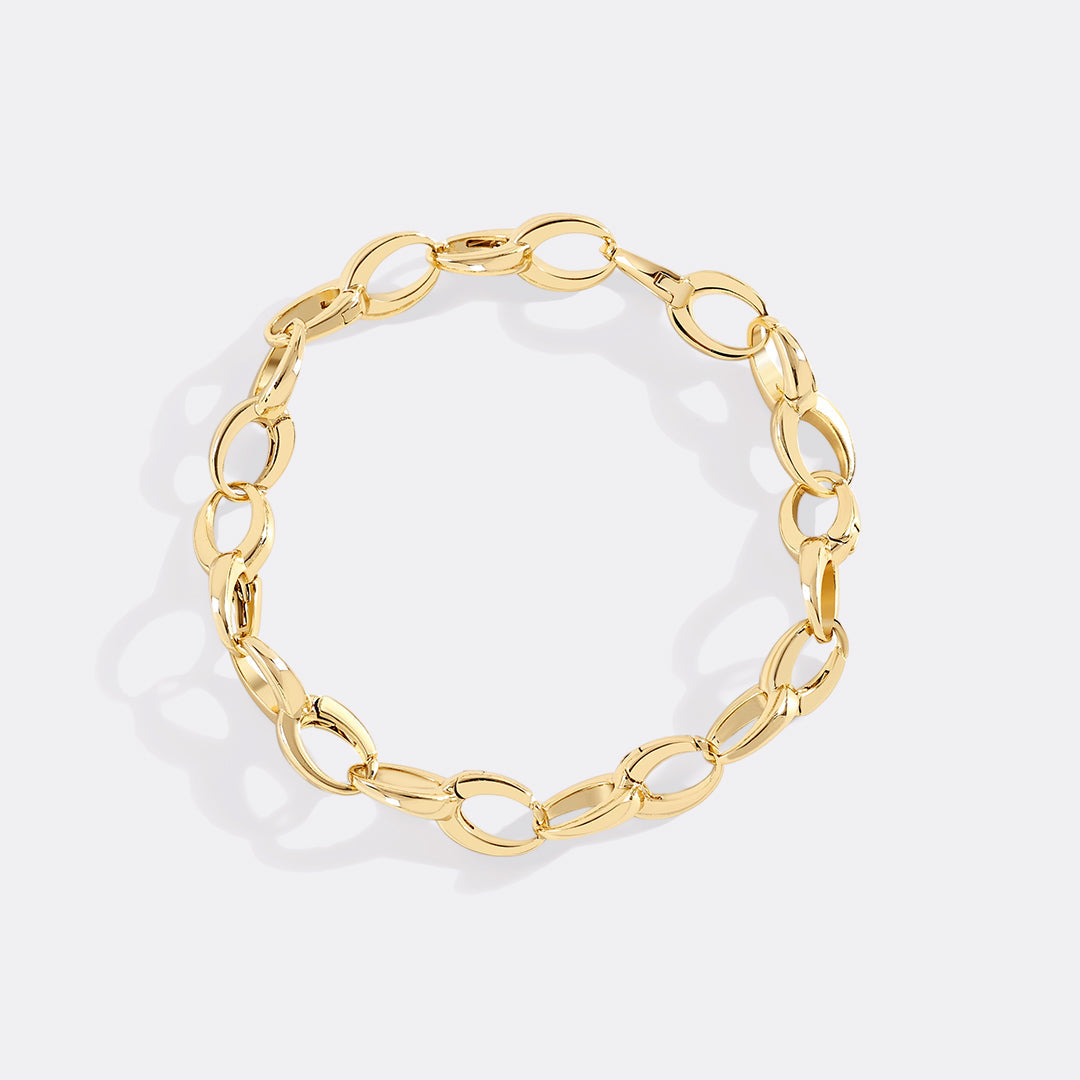 Bold Cable Link Charm Bracelet