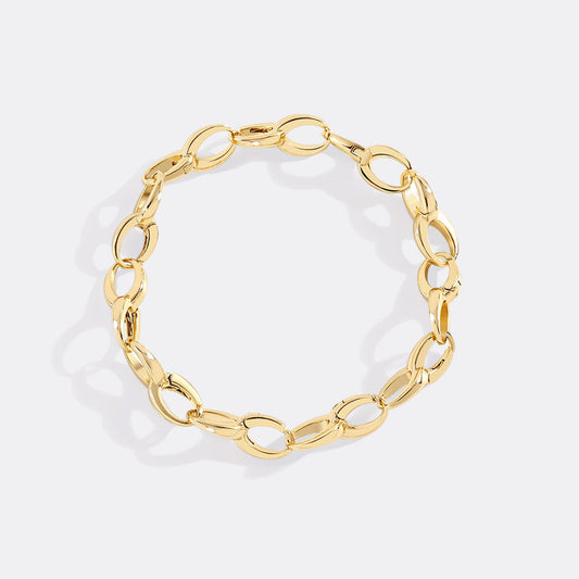 Bold Cable Link Charm Bracelet