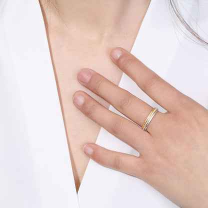 Gold and Silver Stacking Ring Set