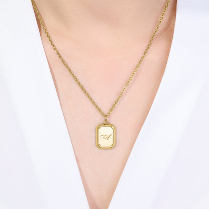 Gold Initial Pendant Necklace