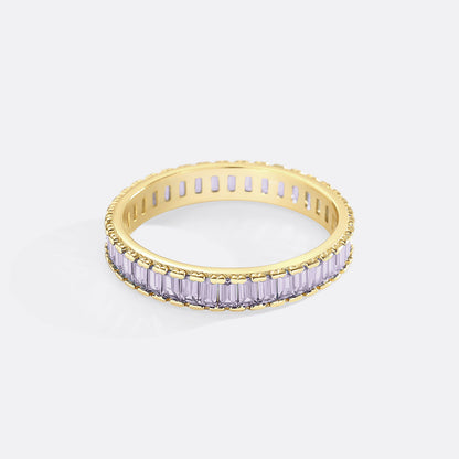 Baguette Birthstone Eternity Band
