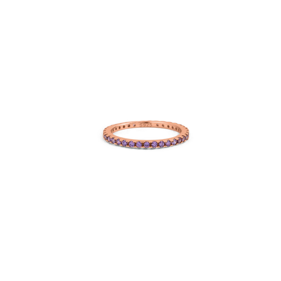 Febuary Birthstone Eternity Stacking Ring