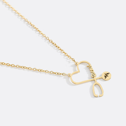 Stethosope Name Necklace