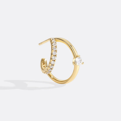 Crystal Double Hoop Earrings