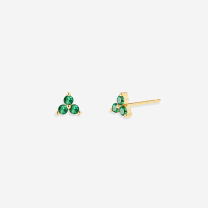 Trinity Birthstone Stud Earrings