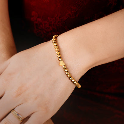 Heart Beaded Stacking Bracelet