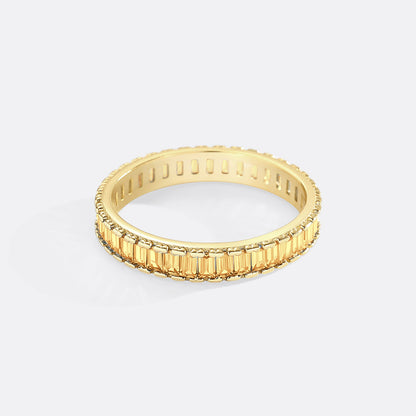 Baguette Birthstone Eternity Band