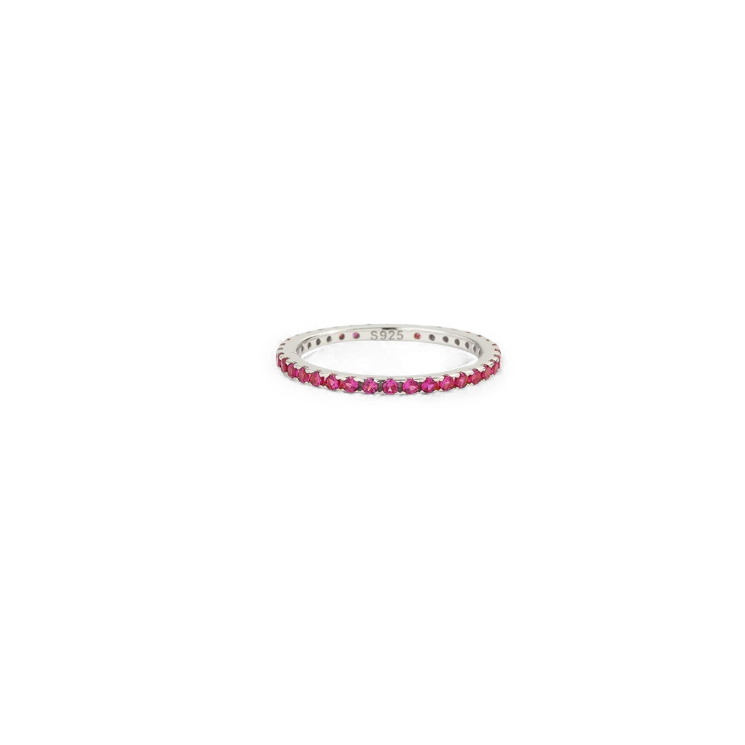 July Birthstone Eternity Stacking Ring