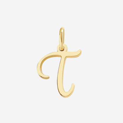 Cursive Initial Charm – Gold