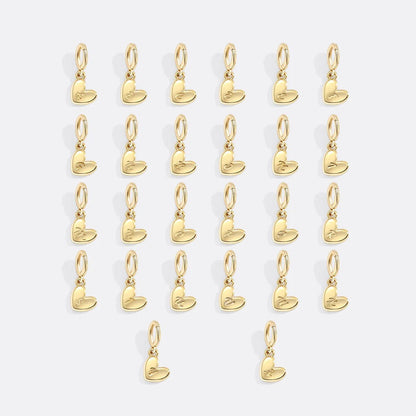 Dainty Heart Initial Charm