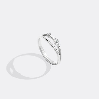 Crescent Moon Diamond Ring
