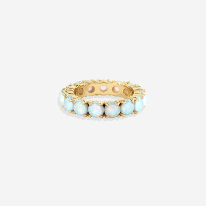 Blue Opal Eternity Ring
