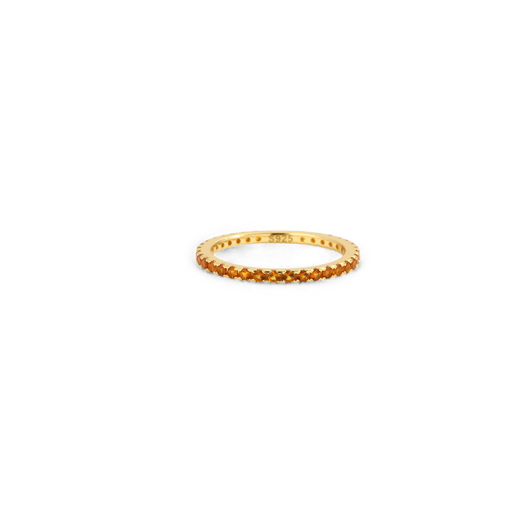 November Birthstone Eternity Stacking Ring