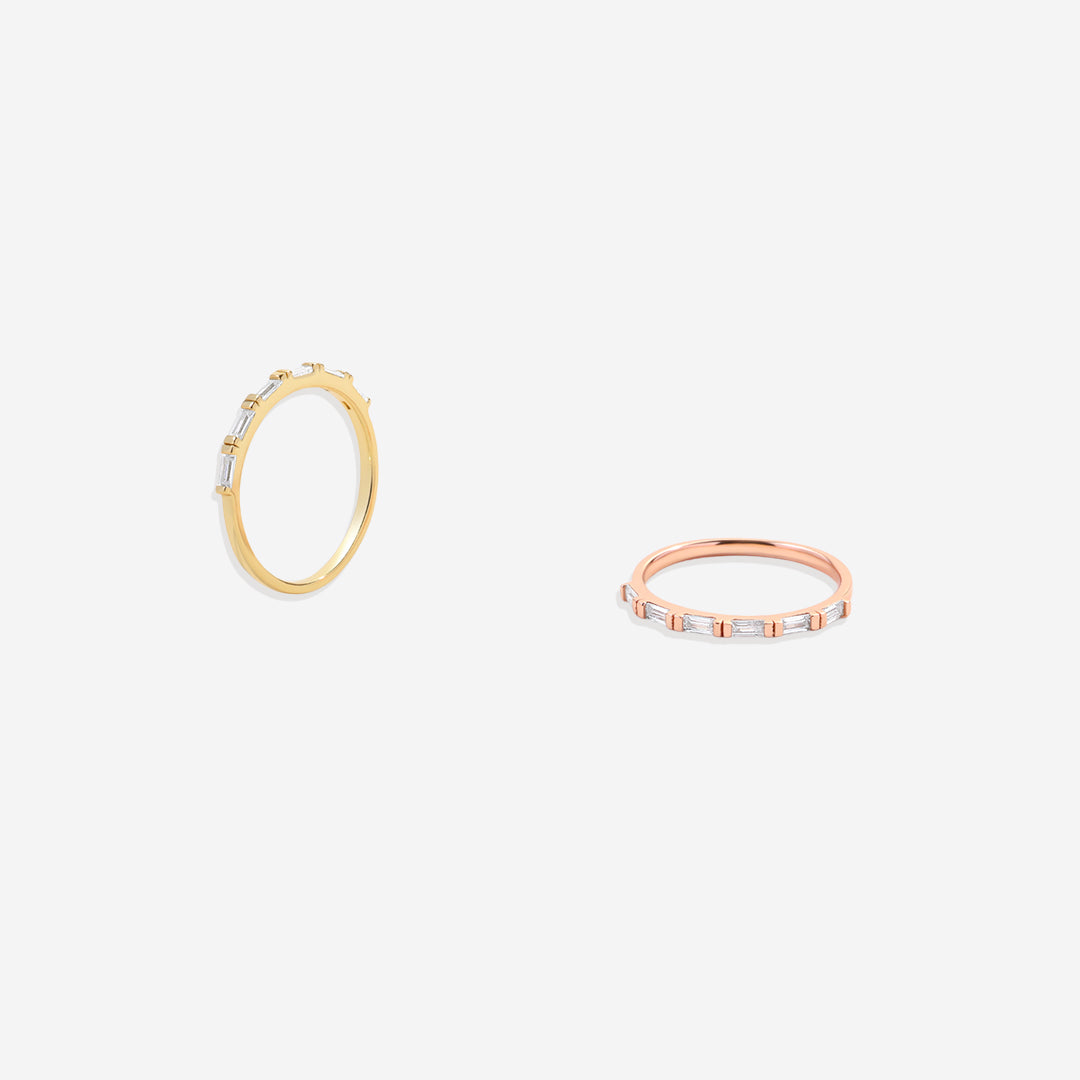 Baguette White Diamond Ring