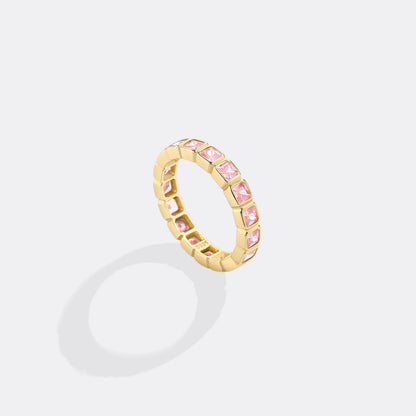 Asscher Cut Birthstone Eternity Ring