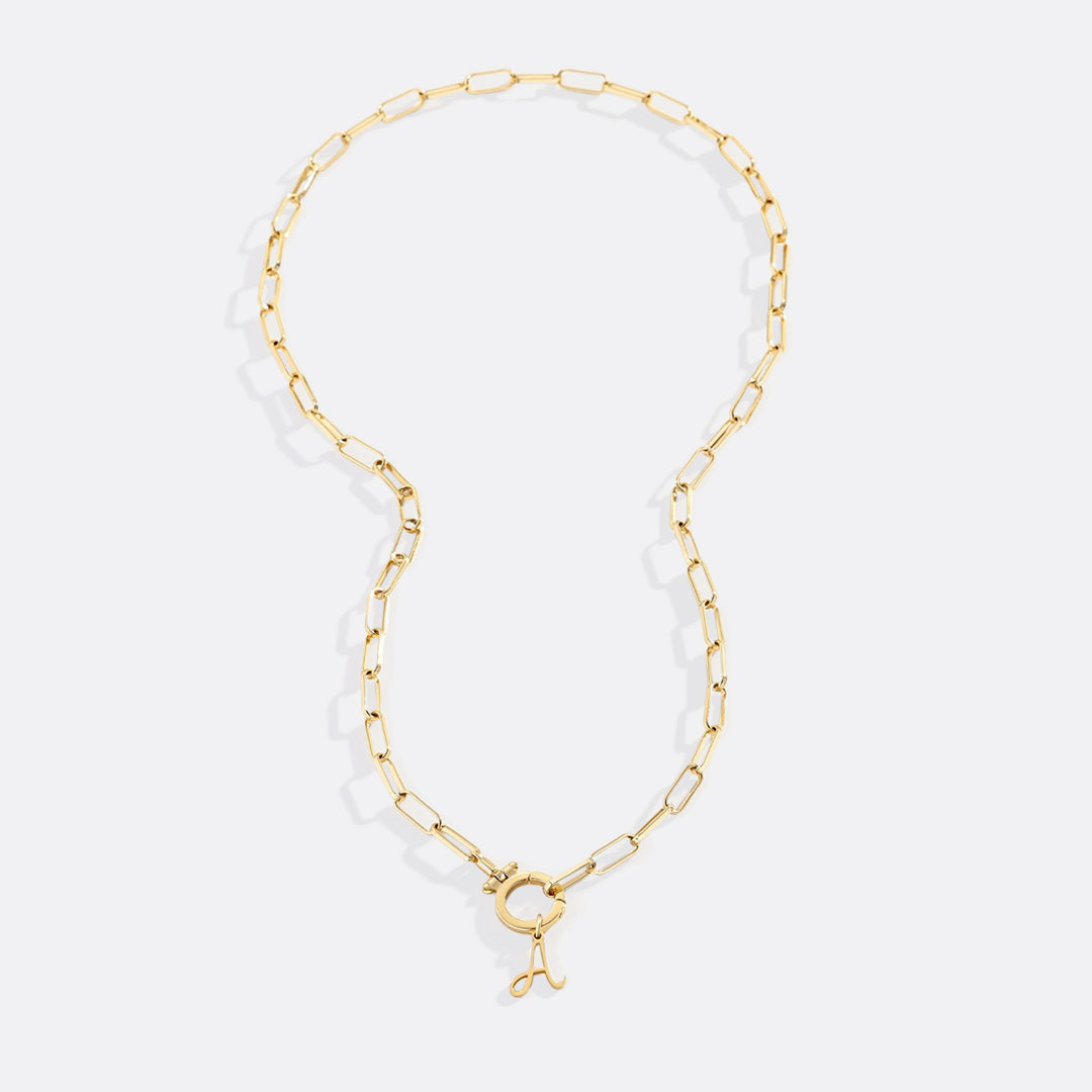 Cursive Initial Charm – Gold