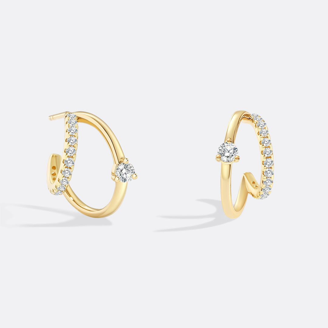Crystal Double Hoop Earrings