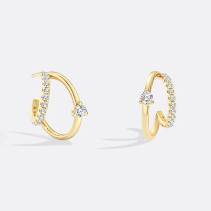 Crystal Double Hoop Earrings