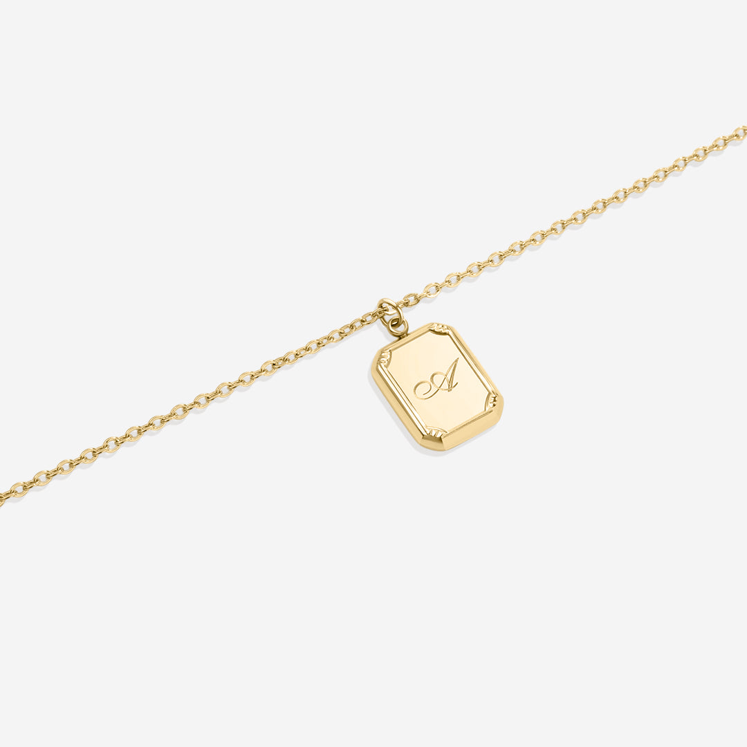 Gold Initial Pendant Necklace