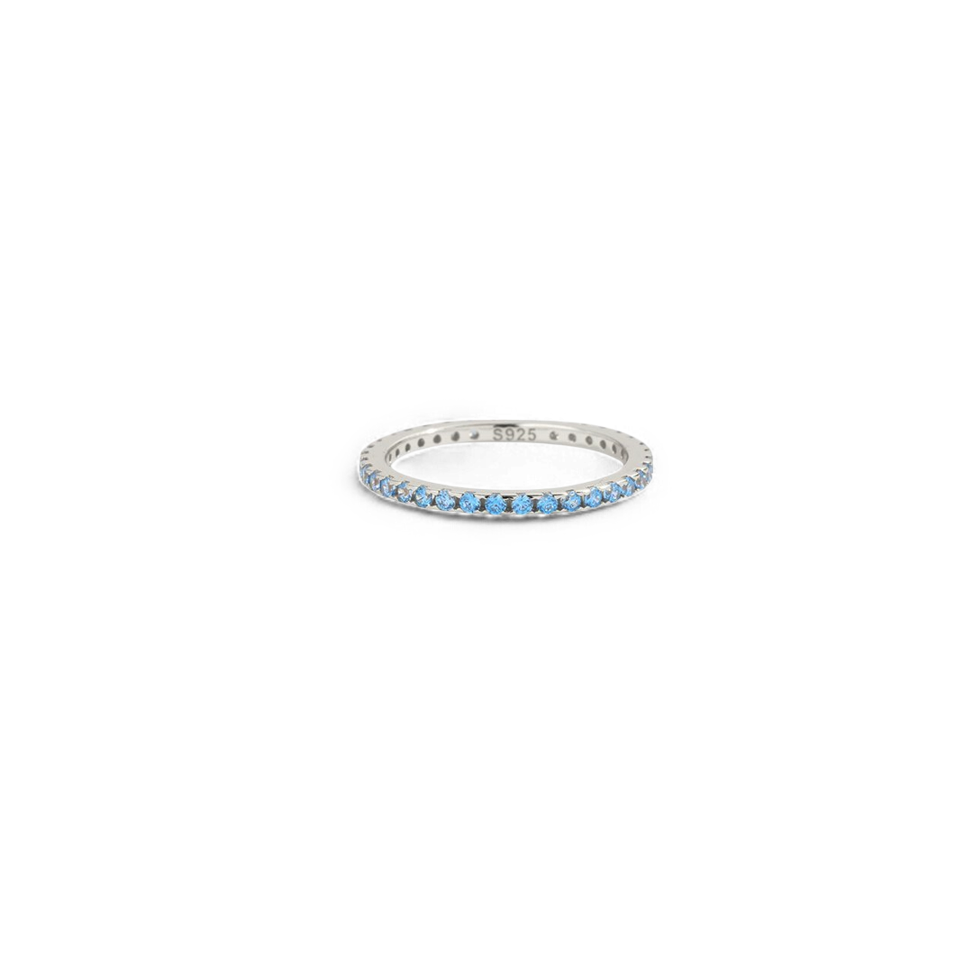 March Birthstone Eternity Stacking Ring