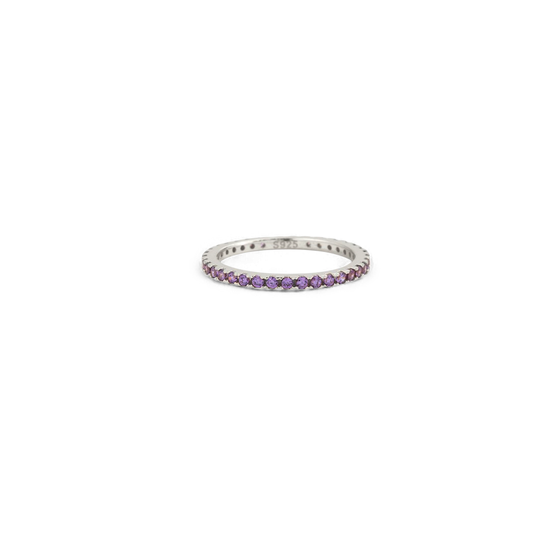 Febuary Birthstone Eternity Stacking Ring