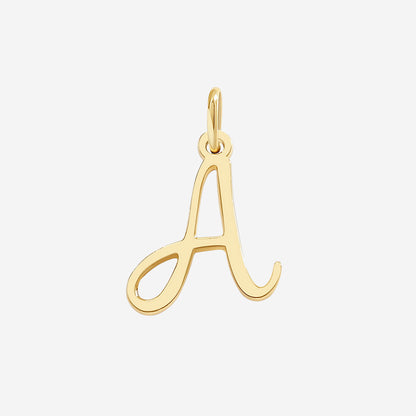 Cursive Initial Charm – Gold