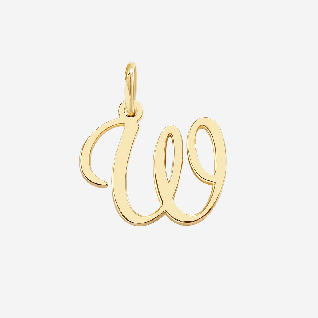 Cursive Initial Charm – Gold