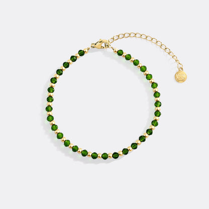 Birthstone and Gold Bead Bracelet