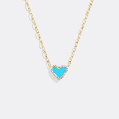 Dainty Heart Paperclip Necklace