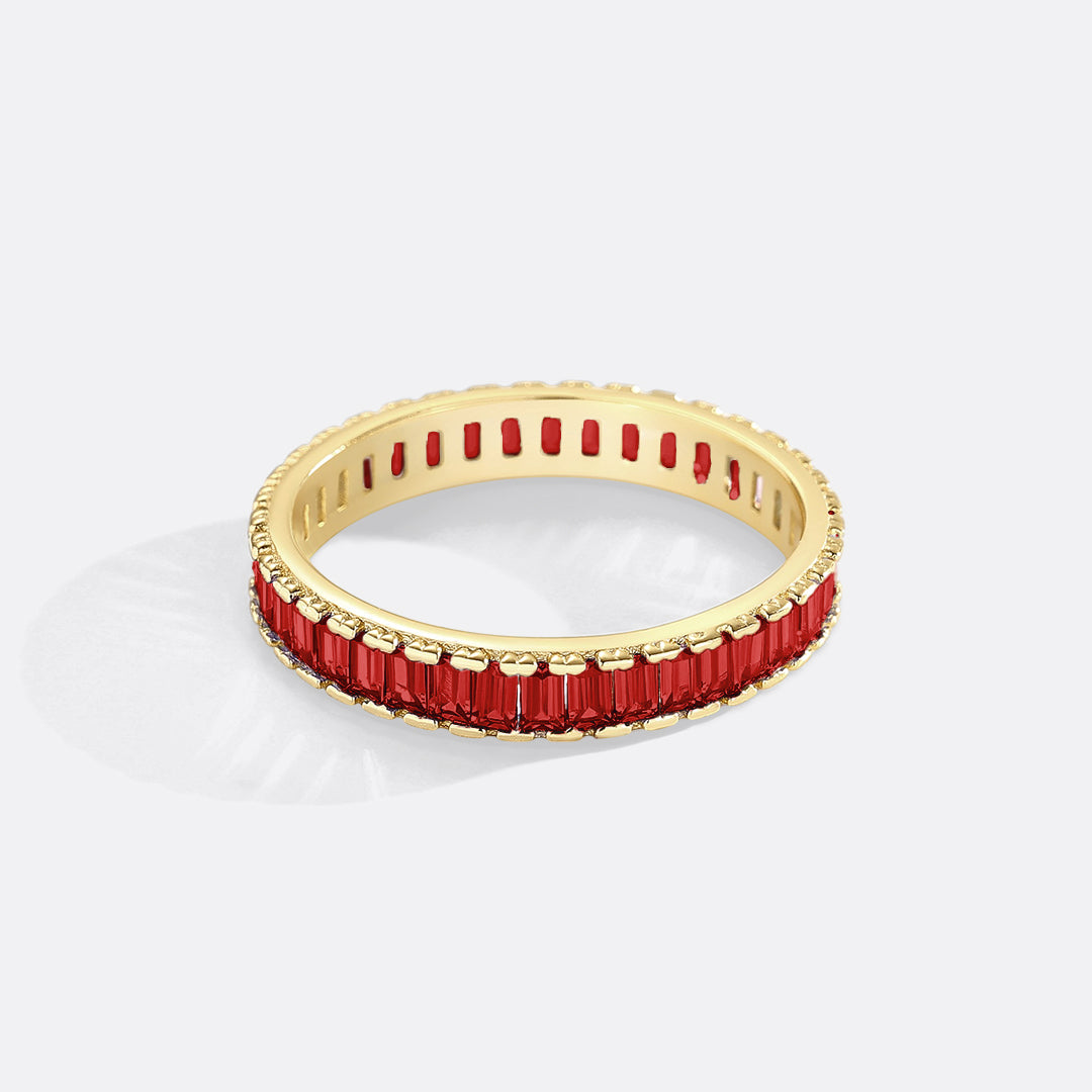 Baguette Birthstone Eternity Band