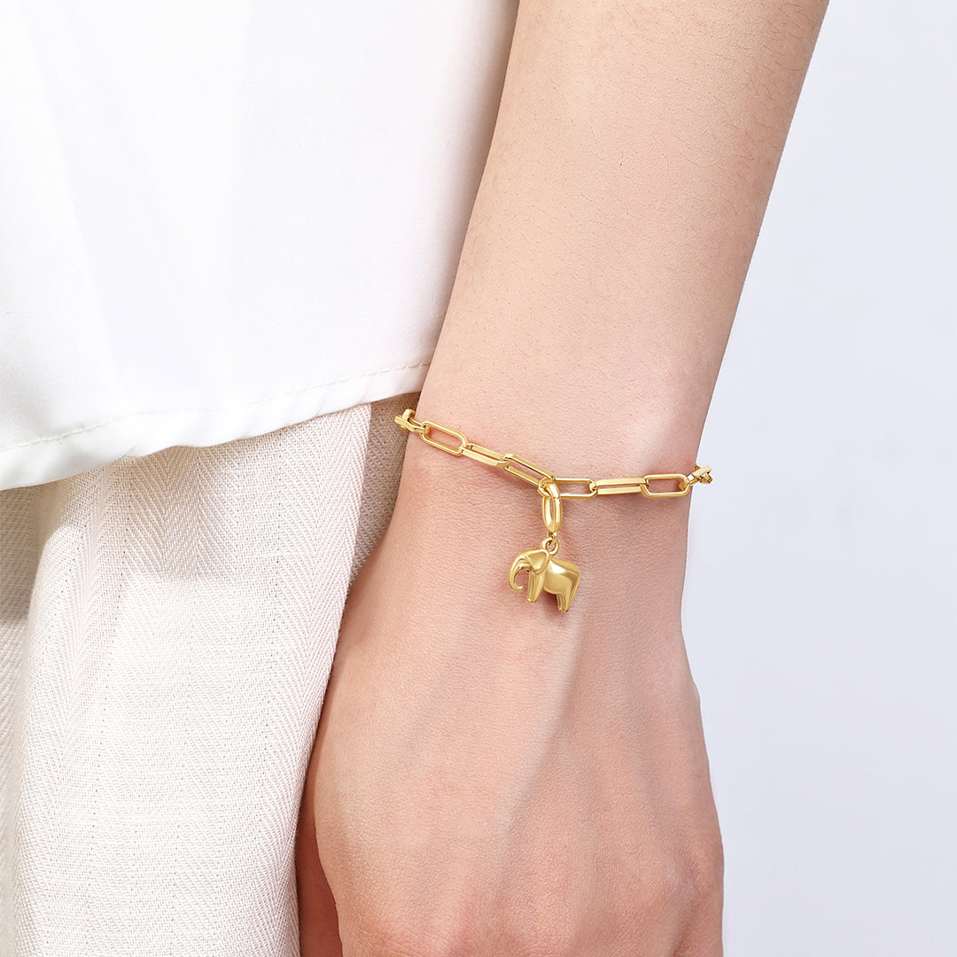 Golden Elephant Charm – Luck & Positivity